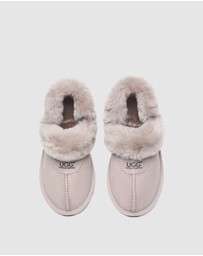 EVERAU - Australian Shepherd Ugg Waffle Fluffy Double Faced Sheepskin Upper House Shoes