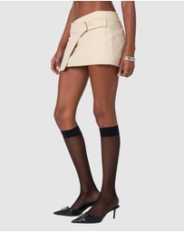 EDIKTED - Belted Mini Wrap Skirt