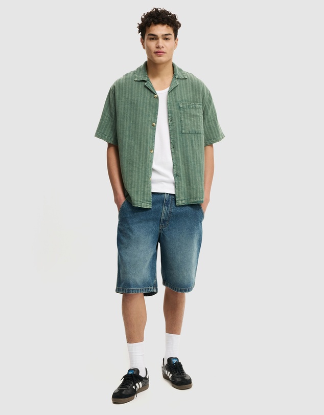 Cotton On - Washed Box Fit Short Sleeve Shirt