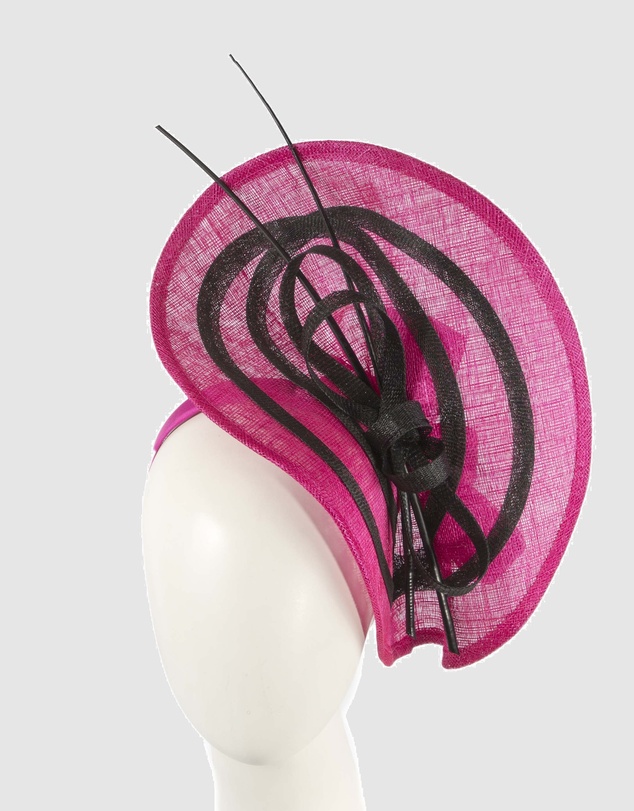 Max Alexander - Large Fuchsia Racing Fascinator