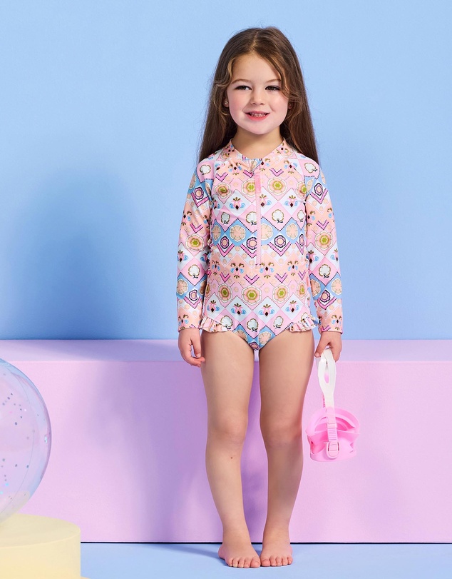 Seafolly - Geo Blossom Paddlesuit - Kids