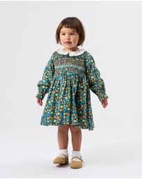 Goldie + Ace - Daphne LS Smocked Dress - Babies-Kids