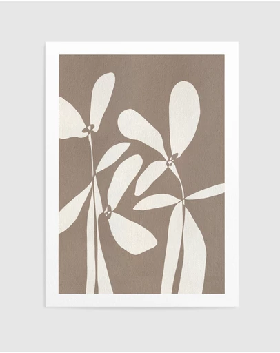 Olive et Oriel - Muted Petals No 4 by Shatha Al Dafai Art Print