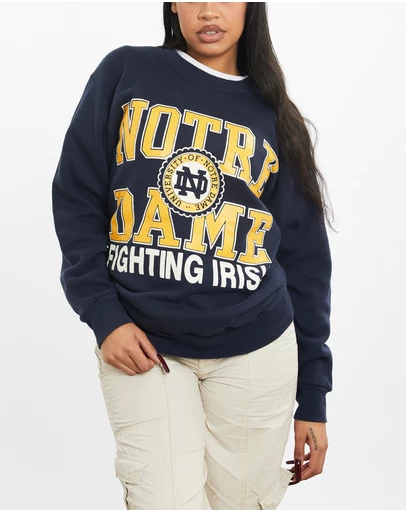 Vintage by The Real Deal - Pre Loved - 90s NCAA Notre Dame Fighting Irish Sweatshirt