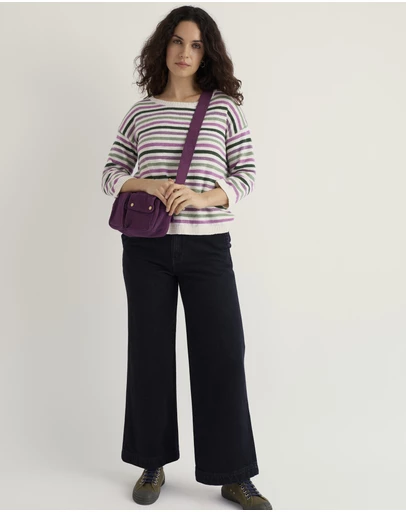Seasalt - Seasalt Cornwall Purple Knavock Striped Jumper