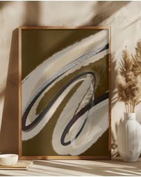 Olive et Oriel - Espressostrokes No 4 by Treechild Art Print