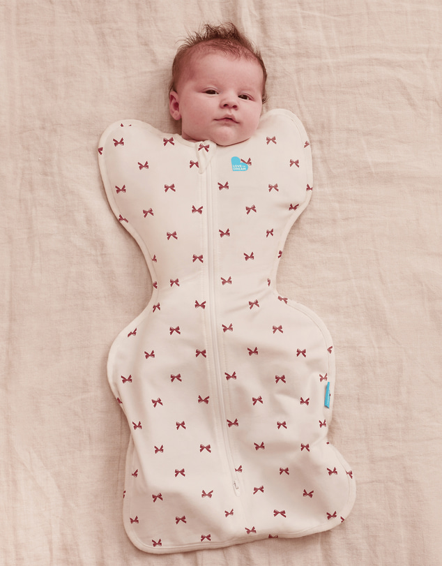 Love to Dream - Swaddle Up™ Original 1.0 TOG Stretch Cotton Bows Cream