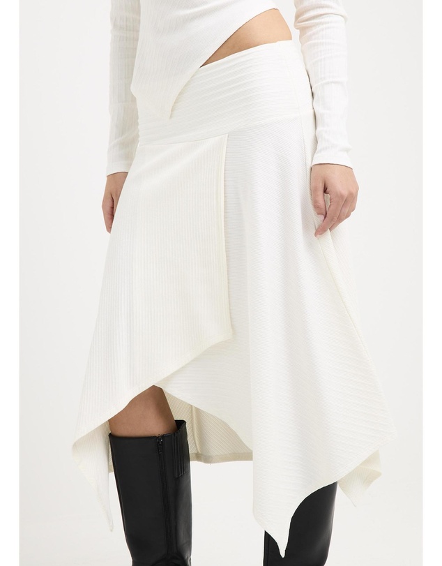 Alice In The Eve - Ashley Ribbed Assymetrical Wrap Skirt