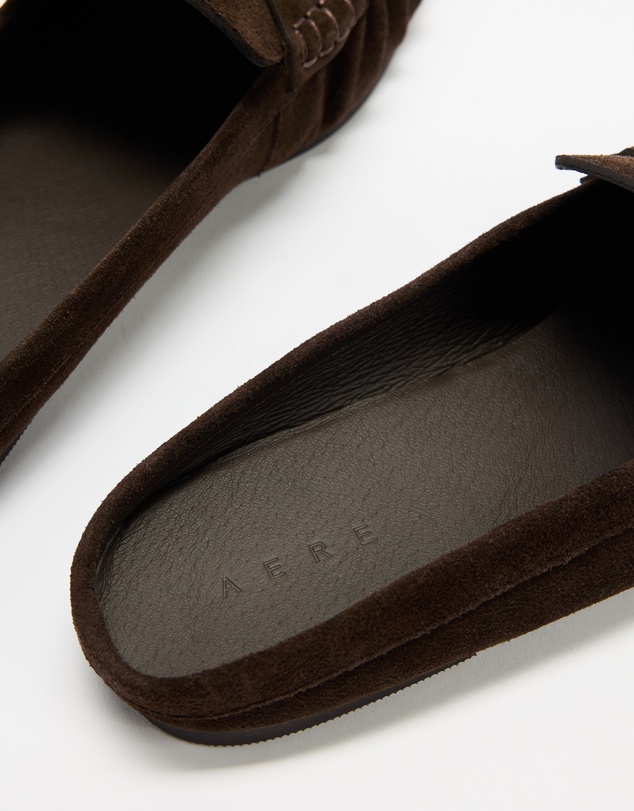 AERE - Slip On Suede Loafers - Women's
