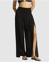 Seafolly - BEACH EDIT Shirred Waist Wrap Pant