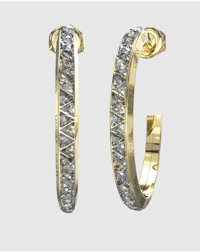 GUESS - Gold-Tone Trinity Hoop Earrings