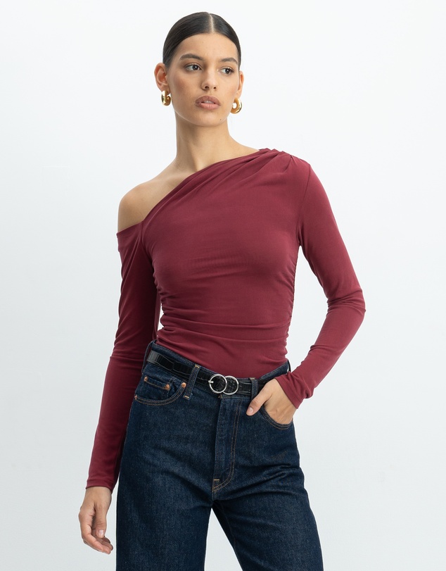 AERE - Hazel Cupro Off Shoulder Top