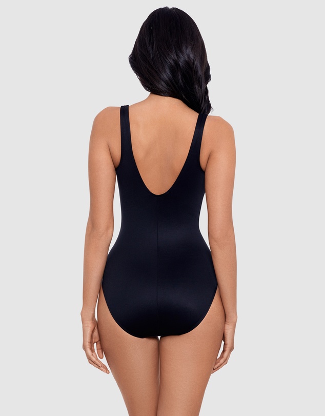 Miraclesuit Swimwear  - Network New Vive Underwire Zip Front One Piece Shaping Swimsuit