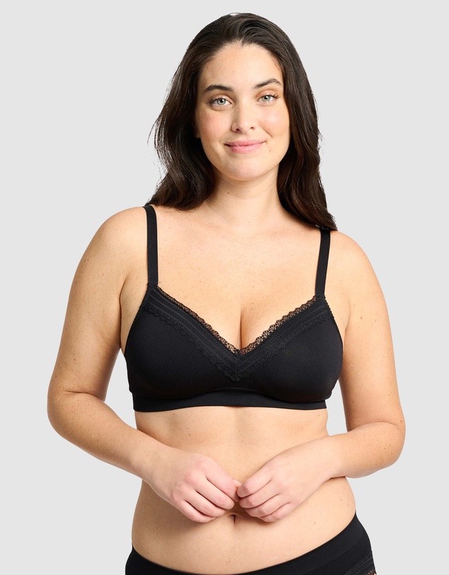 Sans Complexe - Agathe Comfortable Padded Wirefree Bra with Lace