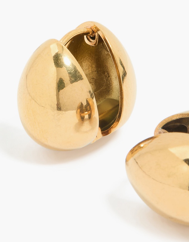 Lovisa - Waterproof Gold Plated Stainless Steel Chunky Pebble Huggie Earrings