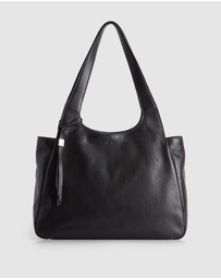 Evity - Clara Leather Charm Tote Bag