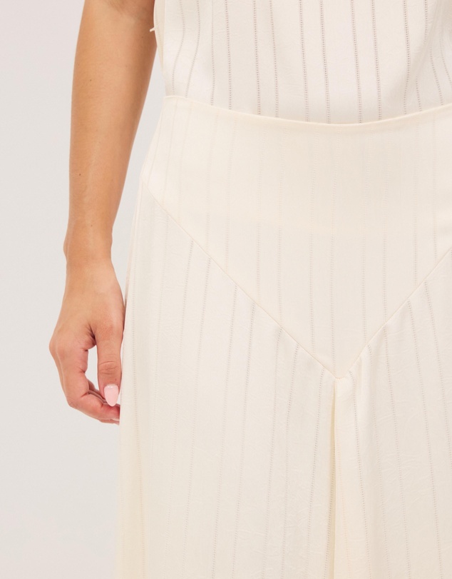 Calli - Sayer Satin Panelled Midi Skirt