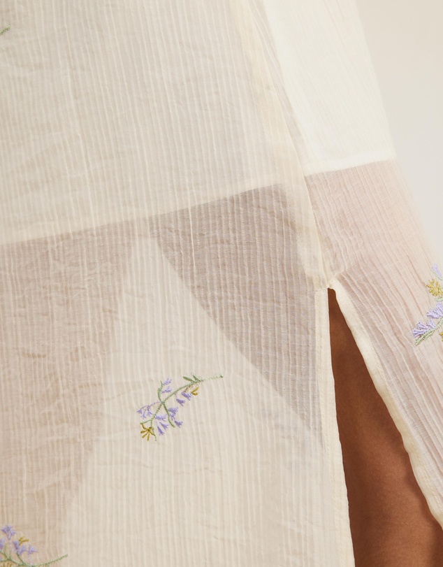 Atmos&Here - Embroidered Sheer Maxi Dress