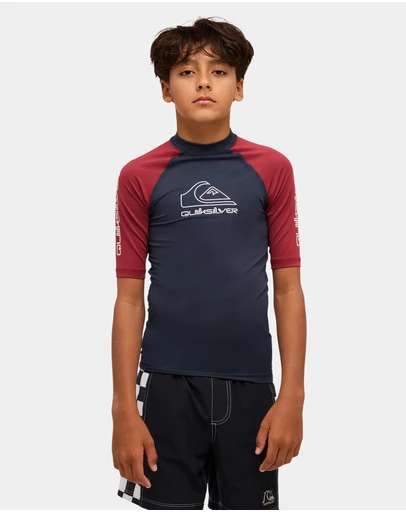 Quiksilver - Boys 8 to 16 On Tour Short Sleeve Rash Vest