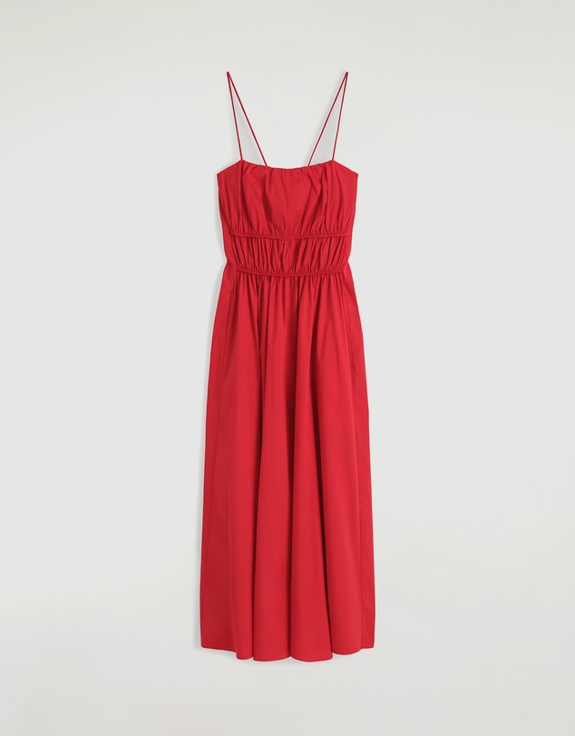 COS - Gathered Cotton Midi Dress