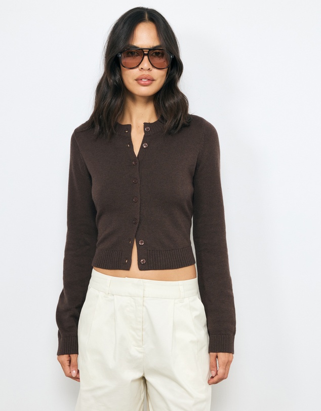 AERE - Loni Cotton Cashmere Blend Cardigan