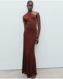 M.N.G - Asymmetrical Combined-Knit Dress