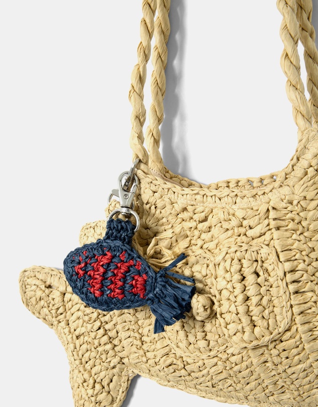 Damson Madder - Raffia Fish Bag Charm