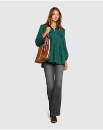 Belle & Bloom - Catch Feelings Pintuck Shirt