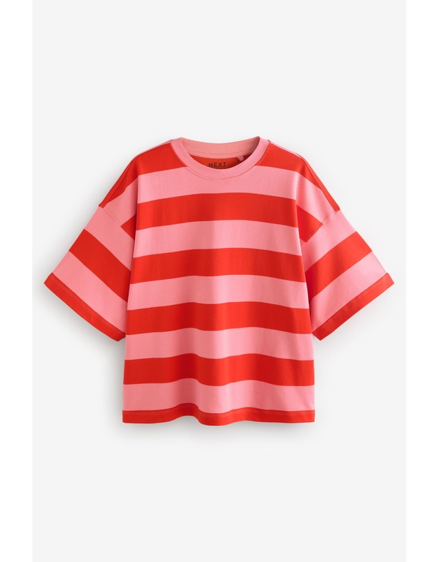 NEXT - Oversized Relaxed Fit 100% Cotton Boxy Heavyweight Crew Neck T-Shirt