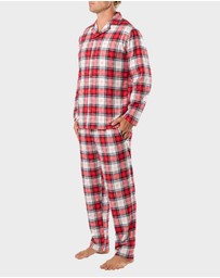 Mitch Dowd - Red Check Flannel Pyjama Set - Red