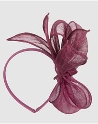 Max Alexander - Burgundy Sinamay Bow Fascinator