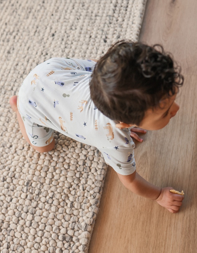 Kynd Baby - Essential Short Sleeve Onesie in Country Blue