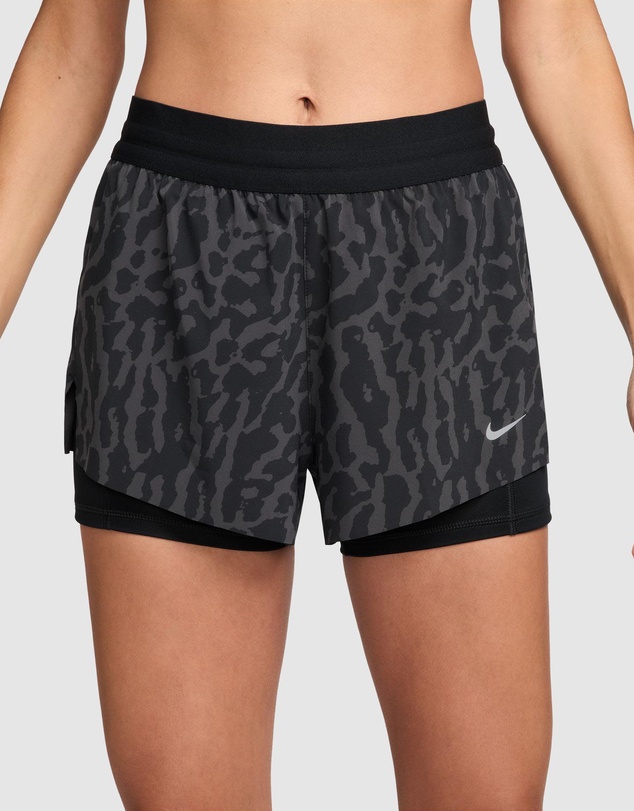 Nike - Swift Dri-FIT Mid-Rise 2-in-1 Printed Running Shorts