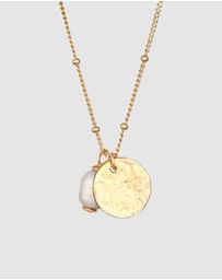 Elli Jewelry - Necklace Platelets Vintage Balls with Freshwater Cultured Pearl in 925 Sterling Silver