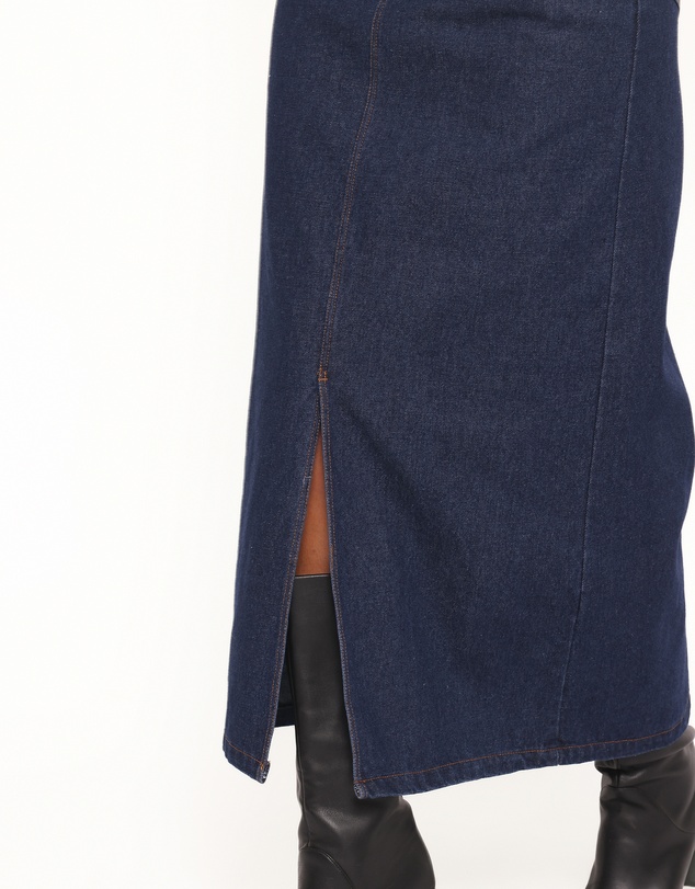 Petal & Pup - Dana Denim Midi Skirt - Midnight