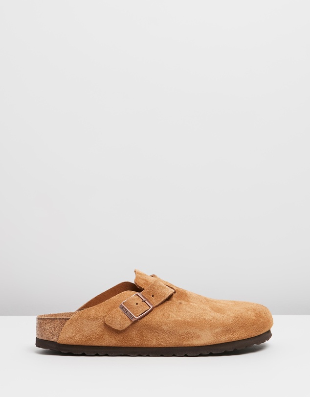 Birkenstock - Boston Soft Footbed Suede Narrow - Women's