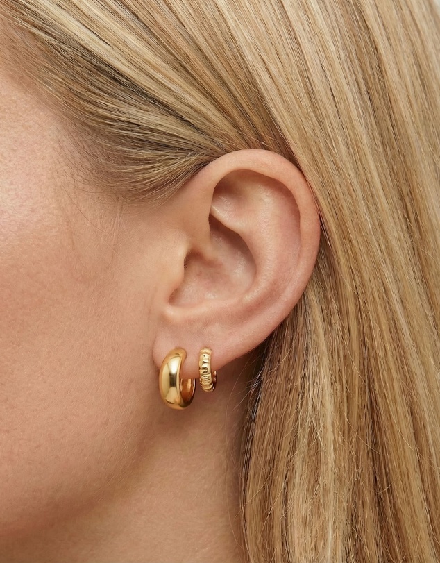 HOUSE OF SLANI - Textured Xanthe Hoops