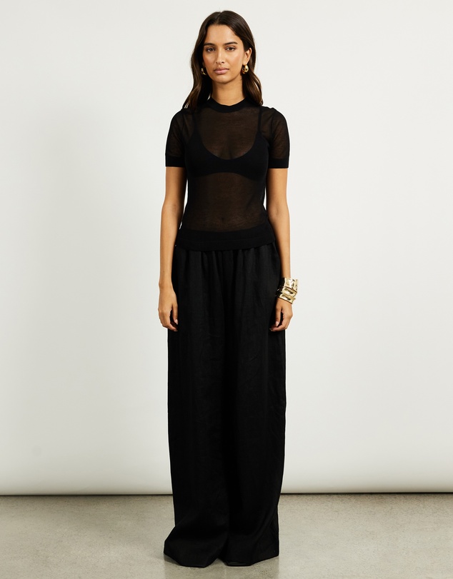 Minima Esenciales - Nixi Semi Sheer Knitted Top