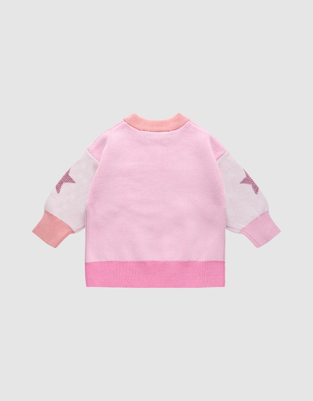 Rock Your Baby - Metallic Stars Baby Lacey Jumper