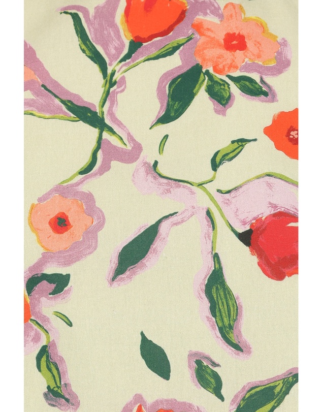 Petal & Pup - Madison Linen Cropped Tank - Green Painted Floral
