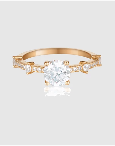 Georgini - Gala Solitaire Rose Gold Ring