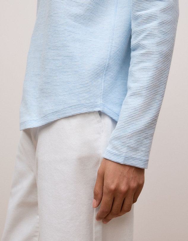 Trenery - Ottoman Marle Long Sleeve T-shirt in Sky