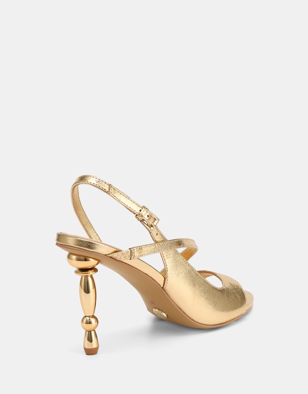 Wittner - Yen Metallic Leather Heel Sandals