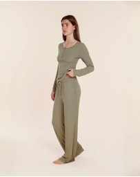 Gingerlilly - Lille Ribbed Long Sleeve Henley Top