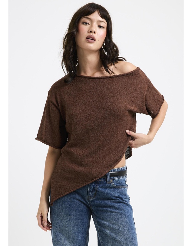 Subtitled - Asymmetric Knit Top