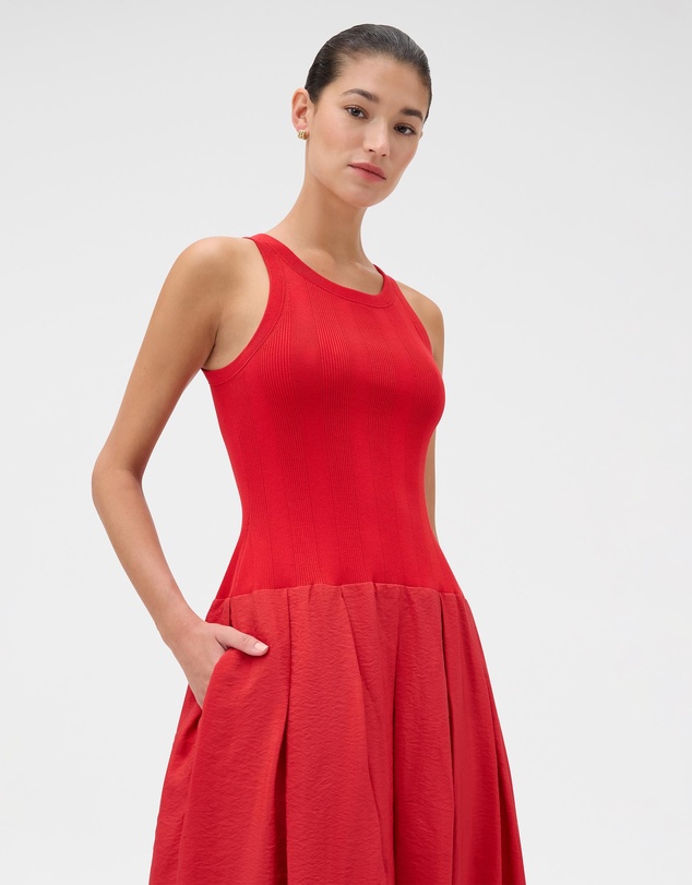 Oroton - Knit Bodice Midi Dress