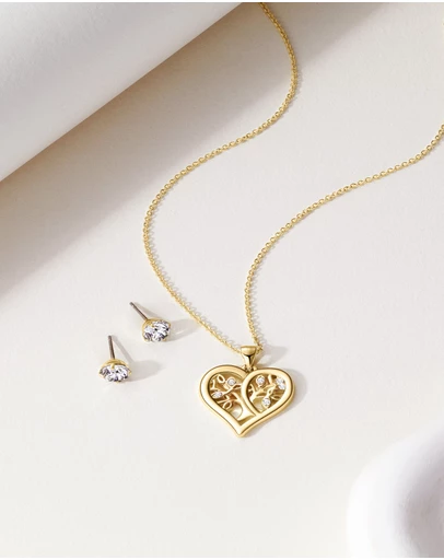 Mestige - Tender Tree of Life Set embellished with crystals by Swarovski - 18K Gold Plated