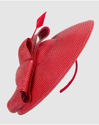 Max Alexander - Saucer Red Racing Fascinator Hat