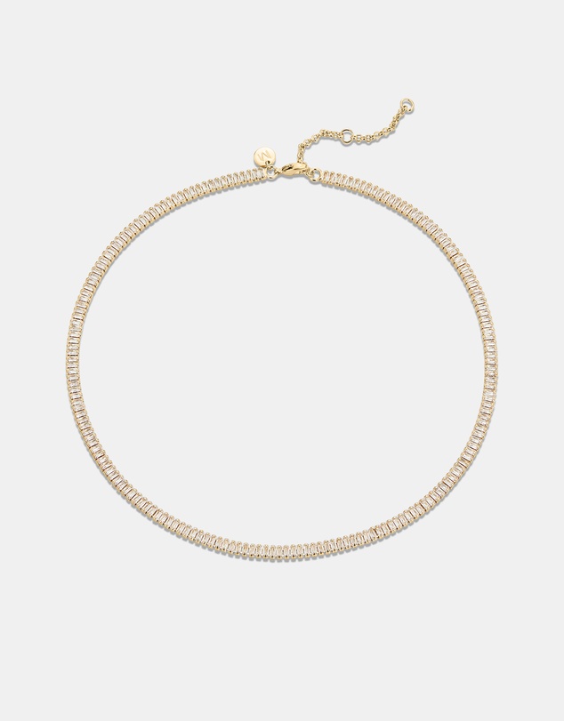 Mestige - Era Radiant Tennis Necklace - 18K Gold Plated