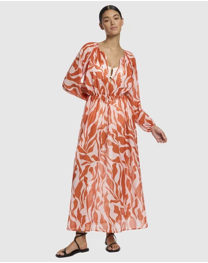 JETS - Sereno Ditsy Long Sleeve Maxi Dress